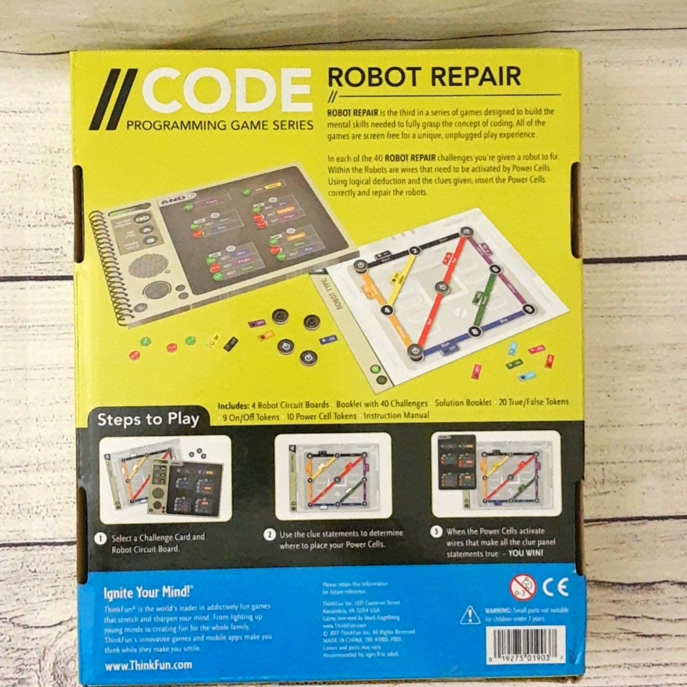 ThinkFun CODE Programming Game Series ROBOT REPAIR NIB SEALED - Picture 4 of 13